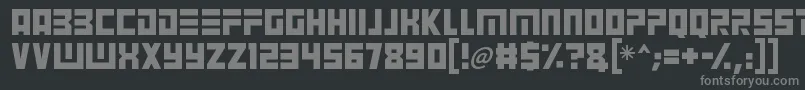 フォントAngry Android – 黒い背景に灰色の文字