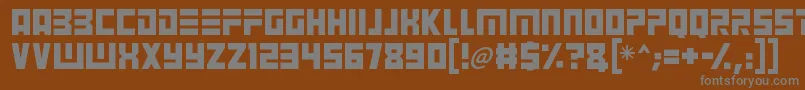 Angry Android-fontti – harmaat kirjasimet ruskealla taustalla