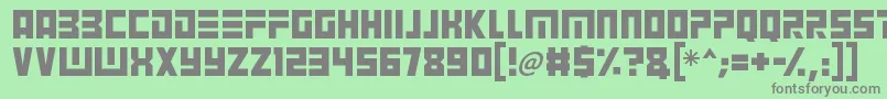 Angry Android Font – Gray Fonts on Green Background