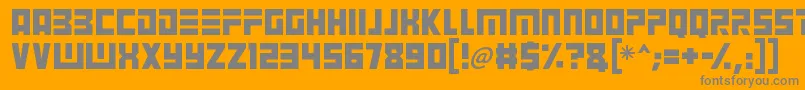 Angry Android Font – Gray Fonts on Orange Background