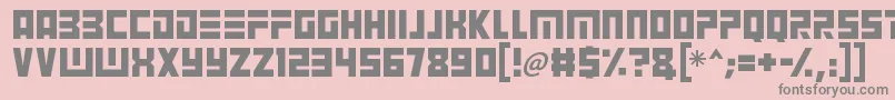 Angry Android Font – Gray Fonts on Pink Background