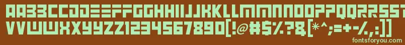Шрифт Angry Android – зелёные шрифты на коричневом фоне