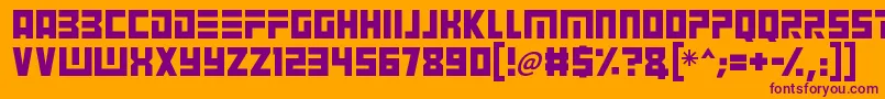 Angry Android Font – Purple Fonts on Orange Background
