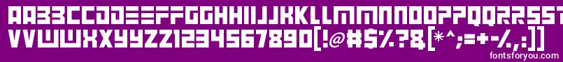 Angry Android Font – White Fonts on Purple Background