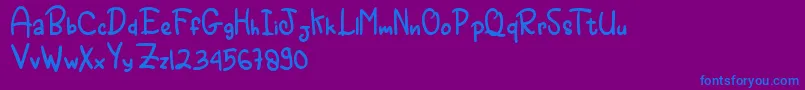 ANGRY MONSTA Font – Blue Fonts on Purple Background