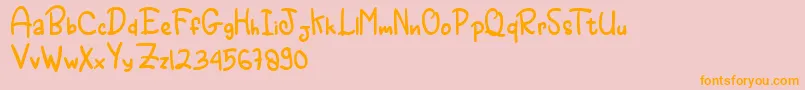 ANGRY MONSTA Font – Orange Fonts on Pink Background