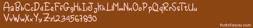 ANGRY MONSTA Font – Pink Fonts on Brown Background