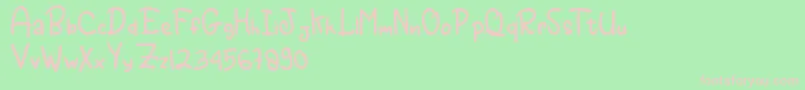 ANGRY MONSTA Font – Pink Fonts on Green Background