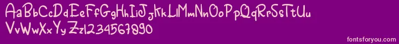 ANGRY MONSTA Font – Pink Fonts on Purple Background