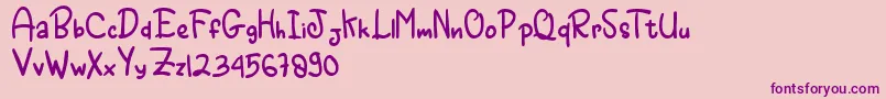 ANGRY MONSTA Font – Purple Fonts on Pink Background