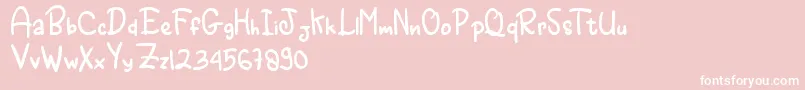 ANGRY MONSTA Font – White Fonts on Pink Background