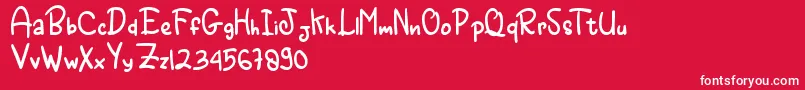 ANGRY MONSTA Font – White Fonts on Red Background