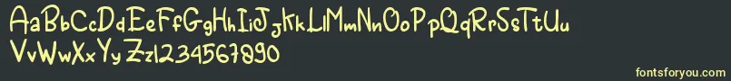 ANGRY MONSTA Font – Yellow Fonts on Black Background