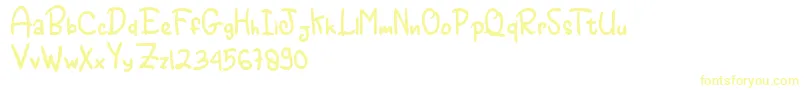 ANGRY MONSTA Font – Yellow Fonts on White Background