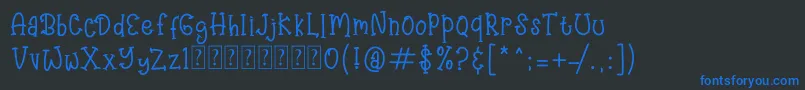 AngryHungry Font – Blue Fonts on Black Background