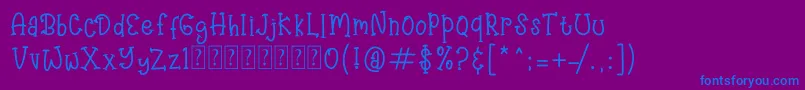 AngryHungry Font – Blue Fonts on Purple Background