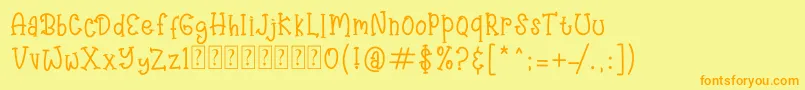 AngryHungry Font – Orange Fonts on Yellow Background