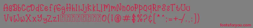AngryHungry Font – Red Fonts on Gray Background