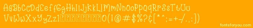 AngryHungry Font – Yellow Fonts on Orange Background