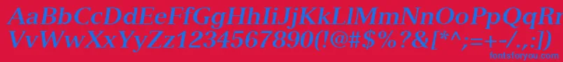 NuanceSsiBoldItalic Font – Blue Fonts on Red Background