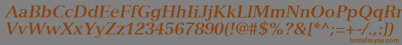 More about NuanceSsiBoldItalic Font NuanceSsiBoldItalic Font – Brown Fonts on Gray Background