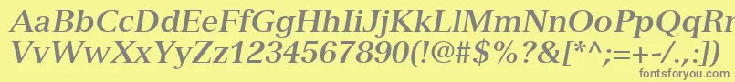 NuanceSsiBoldItalic Font – Gray Fonts on Yellow Background