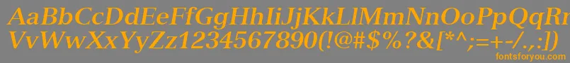 NuanceSsiBoldItalic Font – Orange Fonts on Gray Background