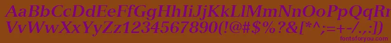 More about NuanceSsiBoldItalic Font NuanceSsiBoldItalic Font – Purple Fonts on Brown Background