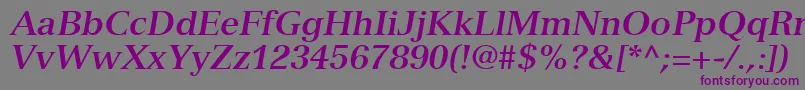 More about NuanceSsiBoldItalic Font NuanceSsiBoldItalic Font – Purple Fonts on Gray Background