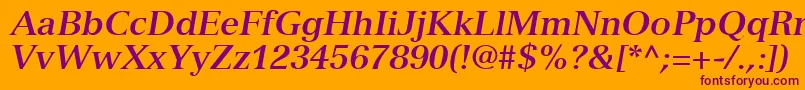 NuanceSsiBoldItalic Font – Purple Fonts on Orange Background