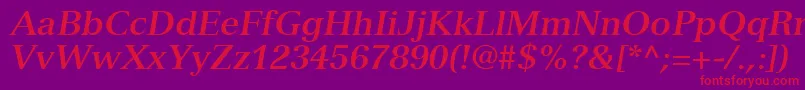 More about NuanceSsiBoldItalic Font NuanceSsiBoldItalic Font – Red Fonts on Purple Background
