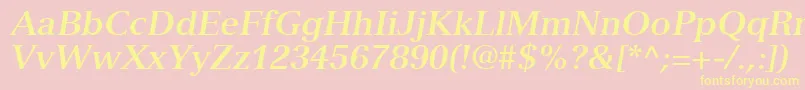 More about NuanceSsiBoldItalic Font NuanceSsiBoldItalic Font – Yellow Fonts on Pink Background