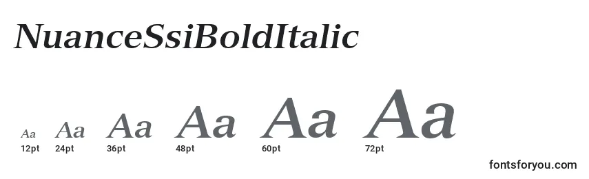 Размеры шрифта NuanceSsiBoldItalic