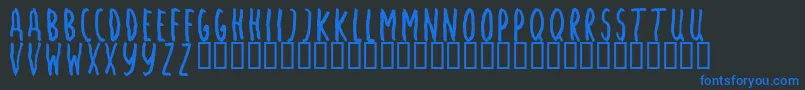 ANGSM    Font – Blue Fonts on Black Background