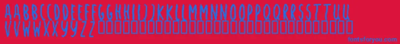 ANGSM    Font – Blue Fonts on Red Background