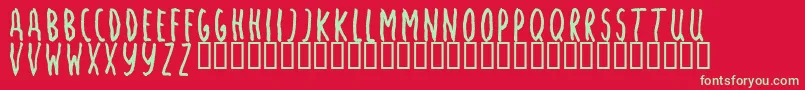 ANGSM    Font – Green Fonts on Red Background