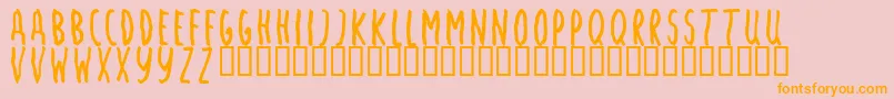 ANGSM    Font – Orange Fonts on Pink Background