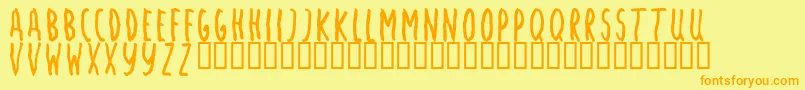 ANGSM    Font – Orange Fonts on Yellow Background