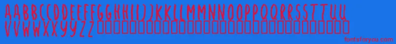 ANGSM    Font – Red Fonts on Blue Background