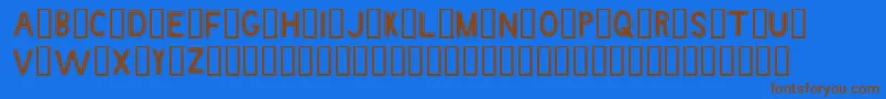 angstrom Font – Brown Fonts on Blue Background