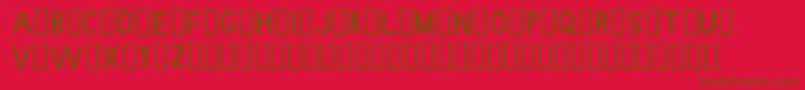 Police angstrom – polices brunes sur fond rouge