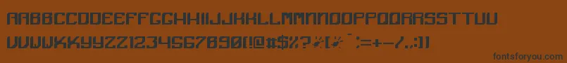 フォントAngular – 黒い文字が茶色の背景にあります