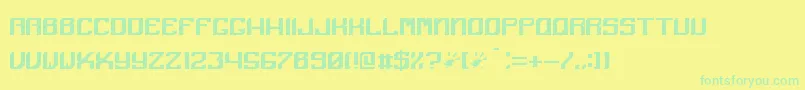 フォントAngular – 黄色い背景に緑の文字