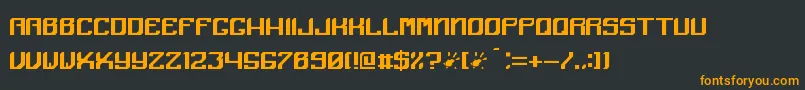 Fonte Angular – fontes laranjas em um fundo preto