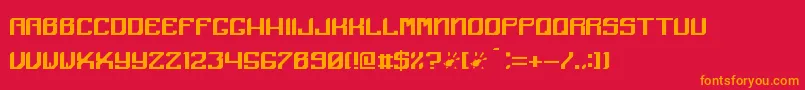 Angular Font – Orange Fonts on Red Background