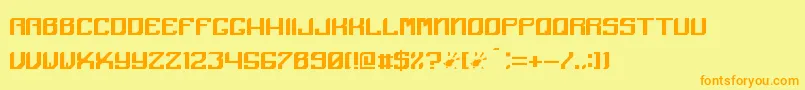 Angular Font – Orange Fonts on Yellow Background