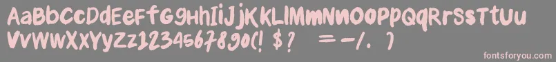 Anial Font – Pink Fonts on Gray Background