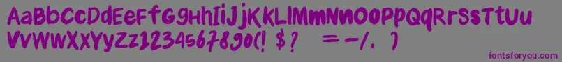 Anial Font – Purple Fonts on Gray Background