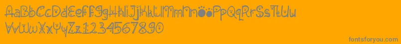 Animal Insting-Schriftart – Graue Schriften auf orangefarbenem Hintergrund