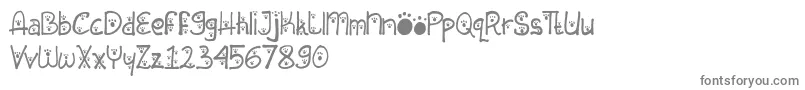 フォントAnimal Insting – 白い背景に灰色の文字